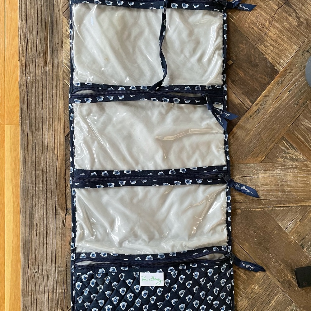 Vera Bradley RETIRED Nantucket Navy Spring 2005 Cosmetic Case
